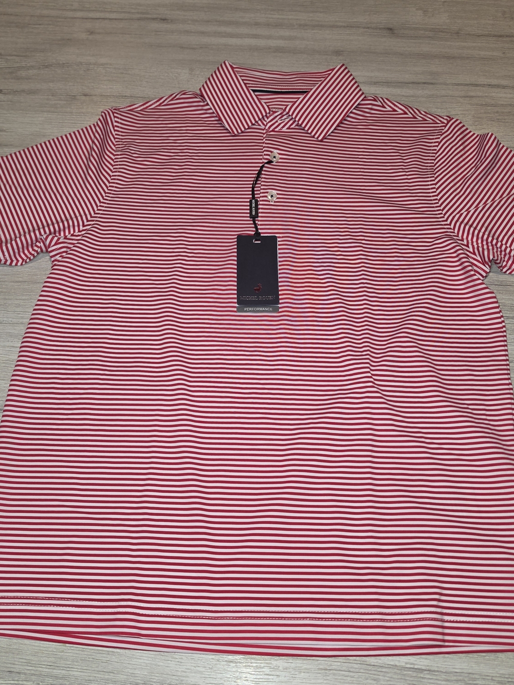 Michel Rouen Short Sleeve Performance Youth Red Size Boys 14/16 A1